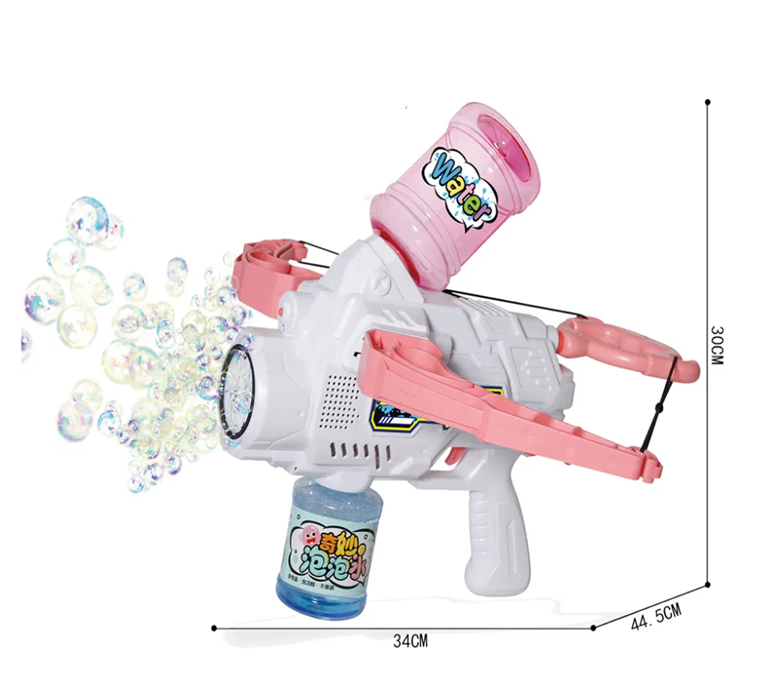 Pistola De Agua Burbuja Bazooka Gatling