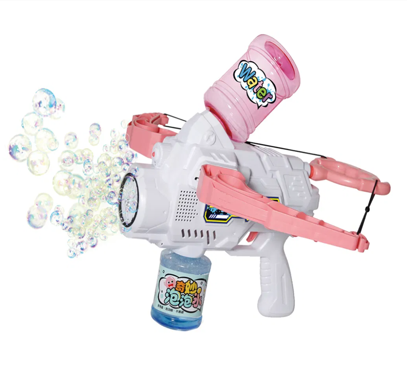 Pistola De Agua Burbuja Bazooka Gatling